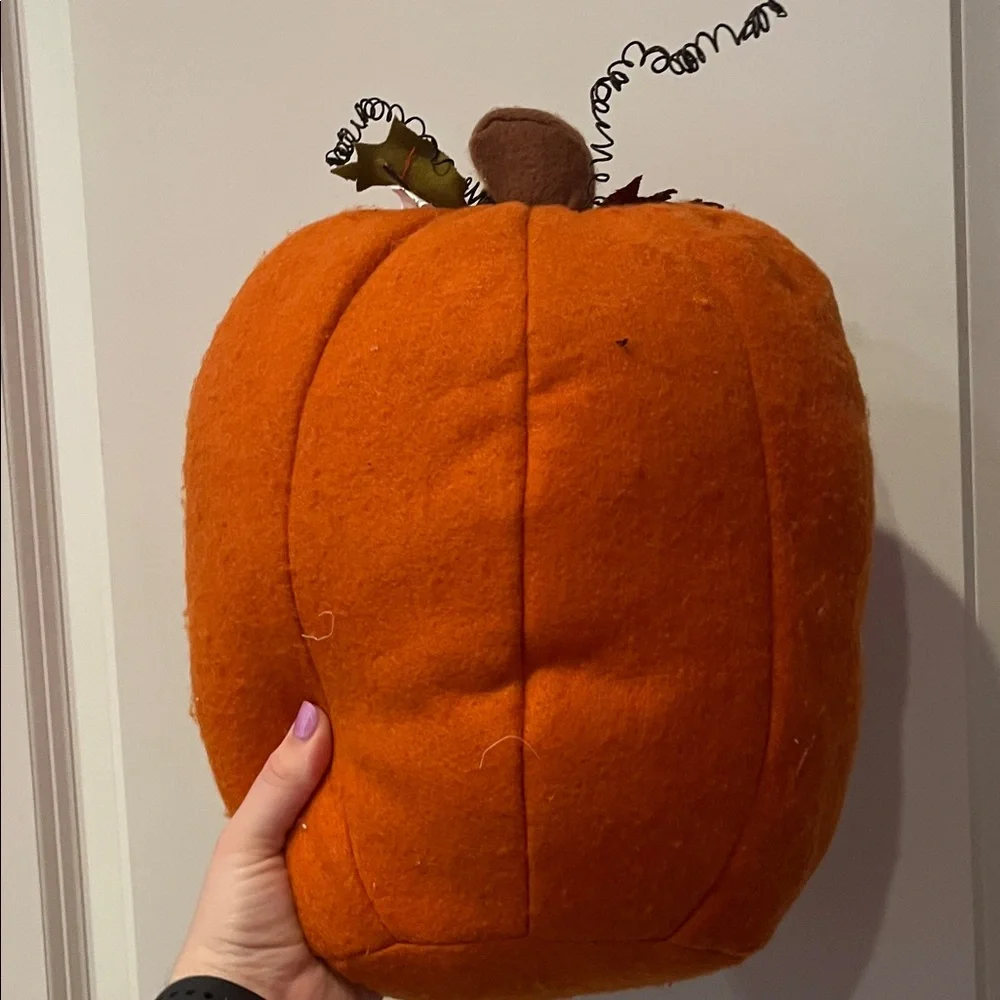 Orange Pumpkin Plush Decor